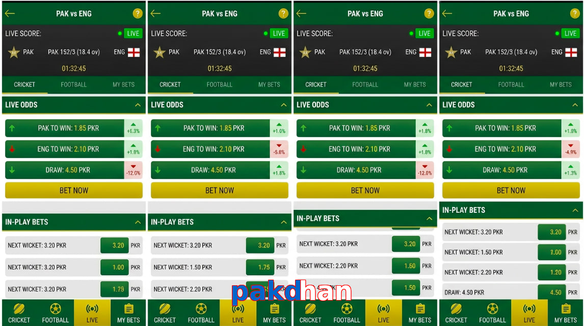 Game list for Pakdhan bet section